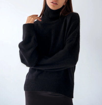 Thickened Knitwear Loose Turtleneck Warm Solid Pullover Sweater