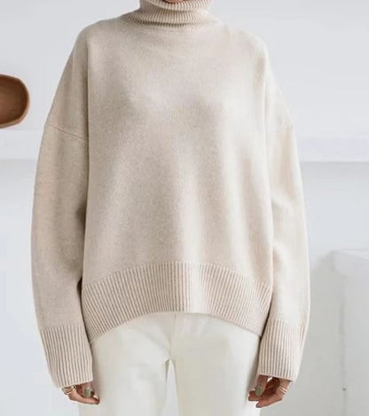 Thickened Knitwear Loose Turtleneck Warm Solid Pullover Sweater