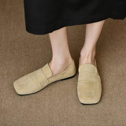 Comfort Soft Sole Square Toe Trend Spring Fashion Shallow Flats Loafers