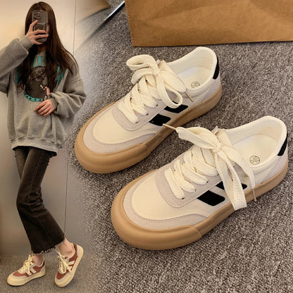 Summer Women's Stylish Jogging Skate Sneakers Tennis Low Top Casual Walking Flats Fashion Comfortable Skate Non Slip Shoes