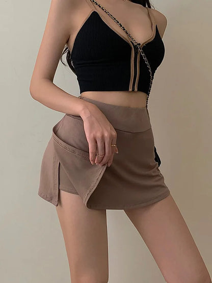 DressBetty - High Waist Tennis Skirt Girl Summer A-line Mini Skirt