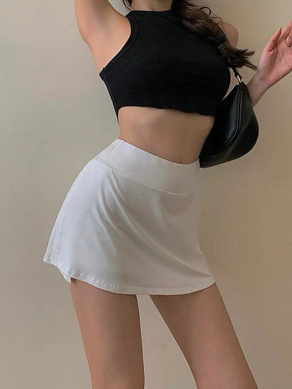 DressBetty - Tennis High Waist Sexy Culottes A-line Mini Skirt