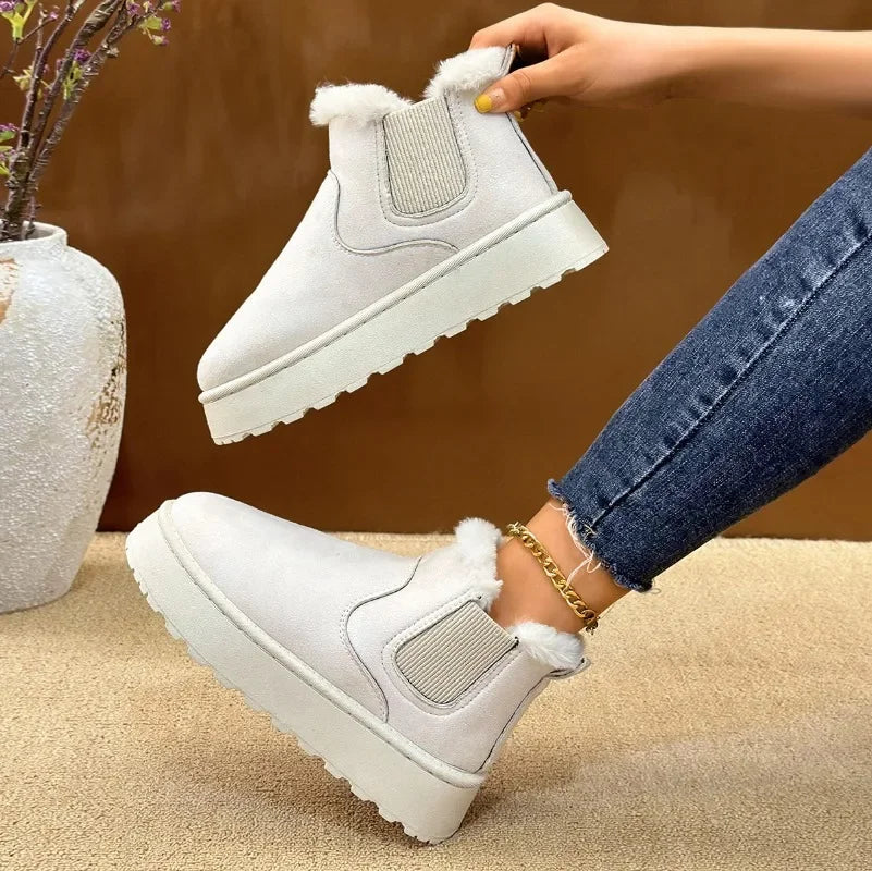 Warm Comfortable Women's Snow Boots 2024 Winter New Fashion Casual Short Boots Outdoor Non-slip Thick Sole Ladies Ankle Boot