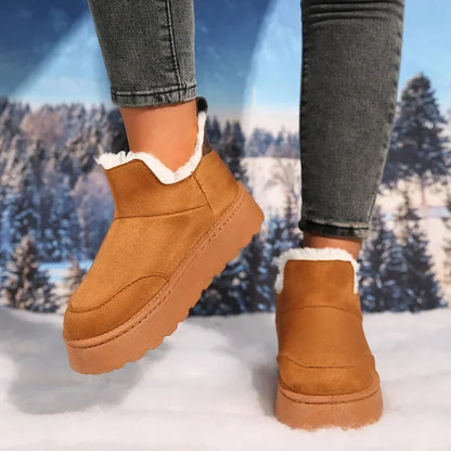 Winter Fur Women's Snow Boots Low-top Warm Fur Shoes Men's and Women's Winter Short Boots Super Mini Outer Wear Non-slip