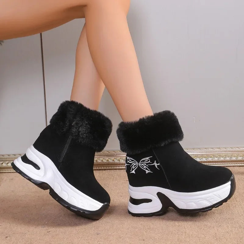 Thick Bottom Warm Comfortable Plush Fashionable Ankle Snow Boot