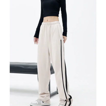 High Waist Wide Leg Fashion Black Baggy Sweatpants