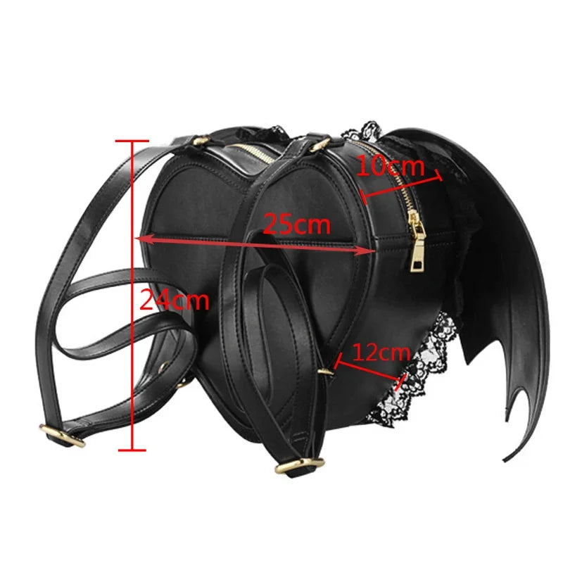 Women Bat Wing Punk Stylish Newest Angel Wings Cute Devil Bag