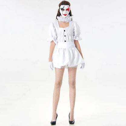 Women Clown Terror Halloween Fancy Party Dress Adult Costume