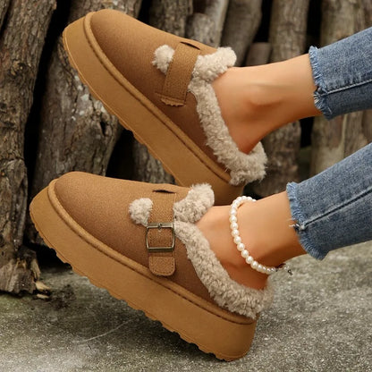 Luxury Warm Plush Fashion Retro Platform Cotton Snow Boot