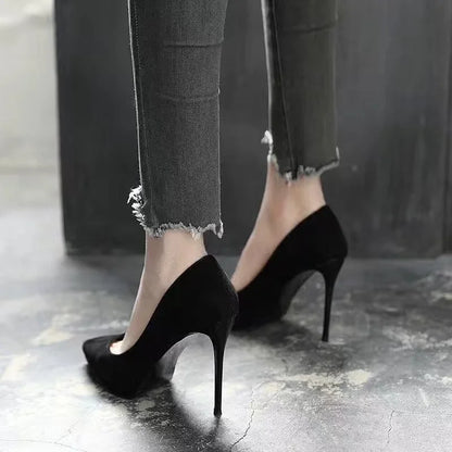 Suede High Heel Fashion Office Comfort Party Women High Heel