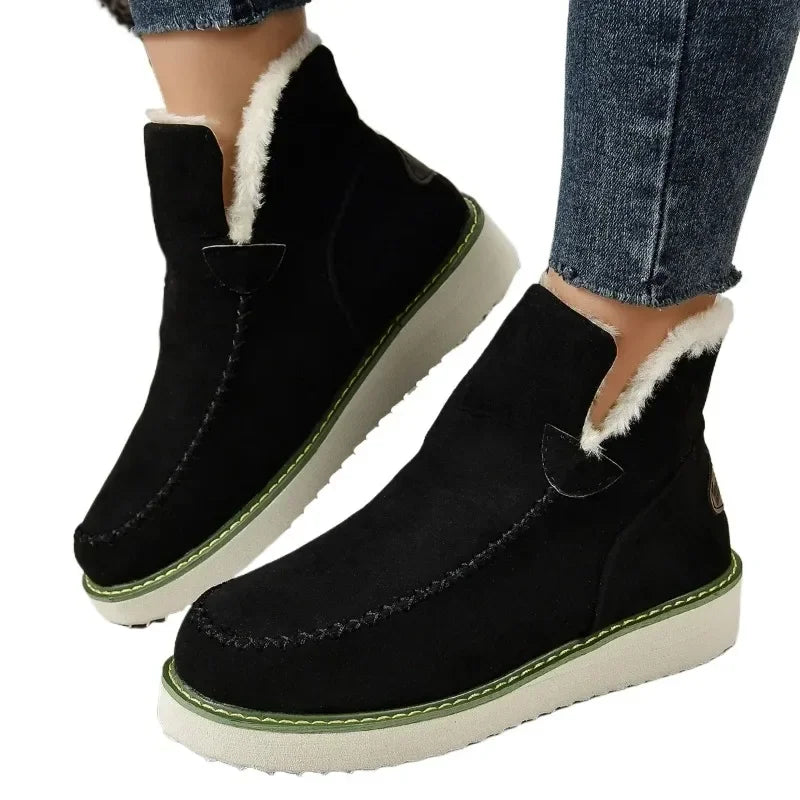 Cozy Casual Fashionable Warm Slip-On Stylish Comfort Snow Boot