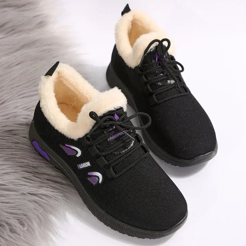 Warm Thick Non-Slip Lace-Up Plush Comfortable Stylish Snow Boot