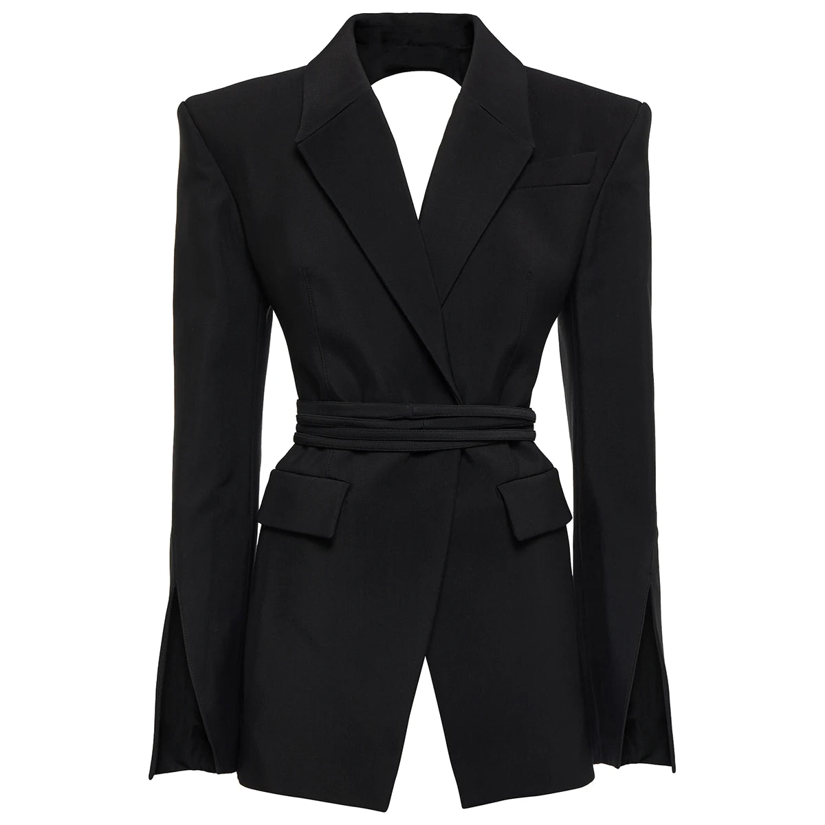 Chic Elegant New Fashion Winter Backless Stylish Long Sleeve Collection Women Blazer