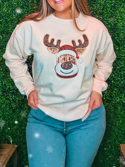 Snowflake Embroidered Christmas Hoodie