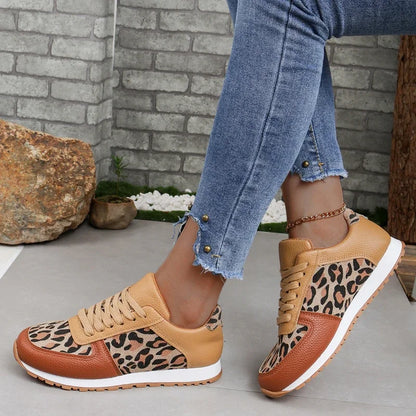 Women's Jogging Summer Casual Walking Trendy Leopard Print Fashion Comfortable Skateboard