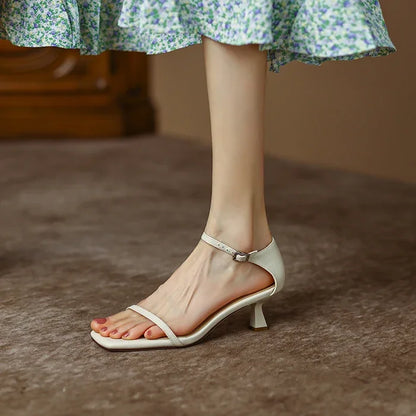 Sexy Square Head Basic Casual Summer Party Fashion Female Low Heel Pumps