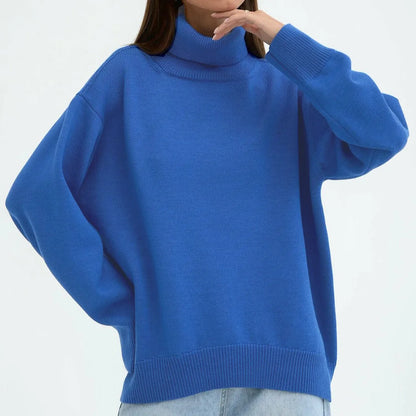 Turtleneck Oversized Chunky Long Loose Casual Slouchy Sweater