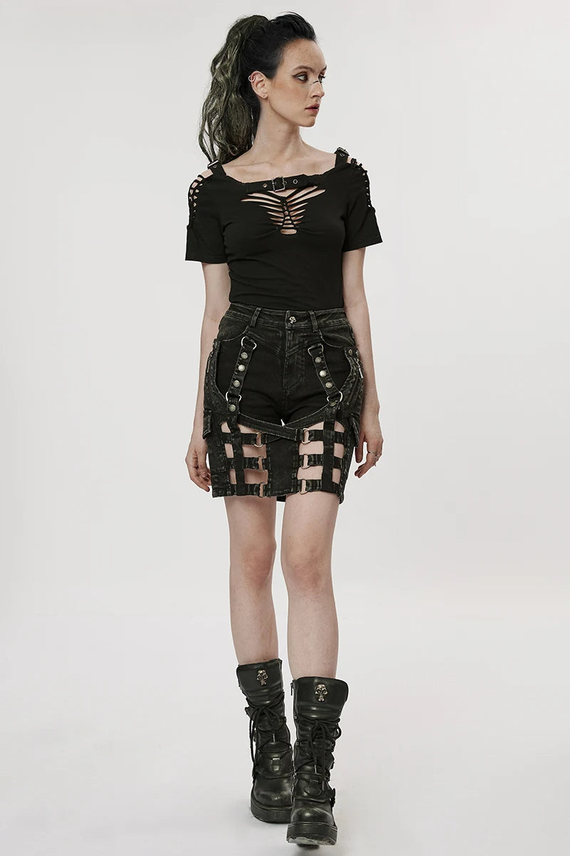 Women's The Post-apocalyptic Techwear Style Pantskirt Daily Personality Detachable Two Wear Skirt