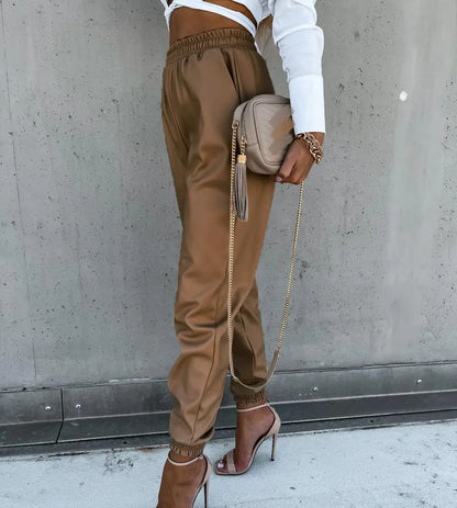 Fall Winter Women's Casual Trousers Solid Color Sweatpants