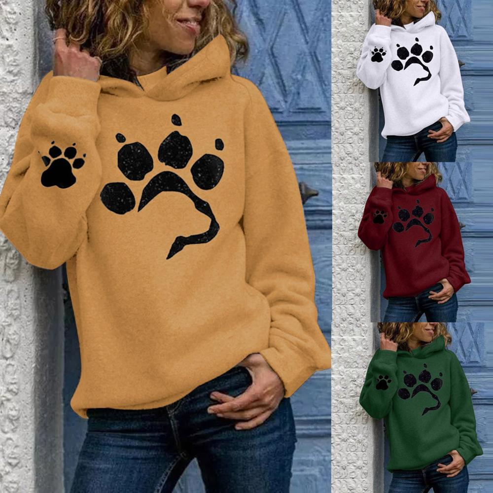 DressBetty - Dog Paw Print Hoodies